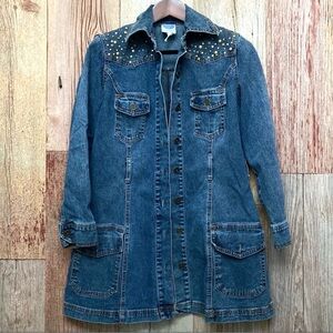 Diane Gilman Long Jean Jacket XS